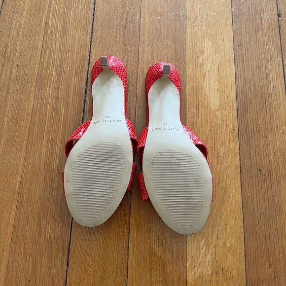 Marc Fisher Red Kitten Heel Sandals - Picture 3 of 3